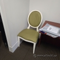 Green and White Dining Side Guest Chair